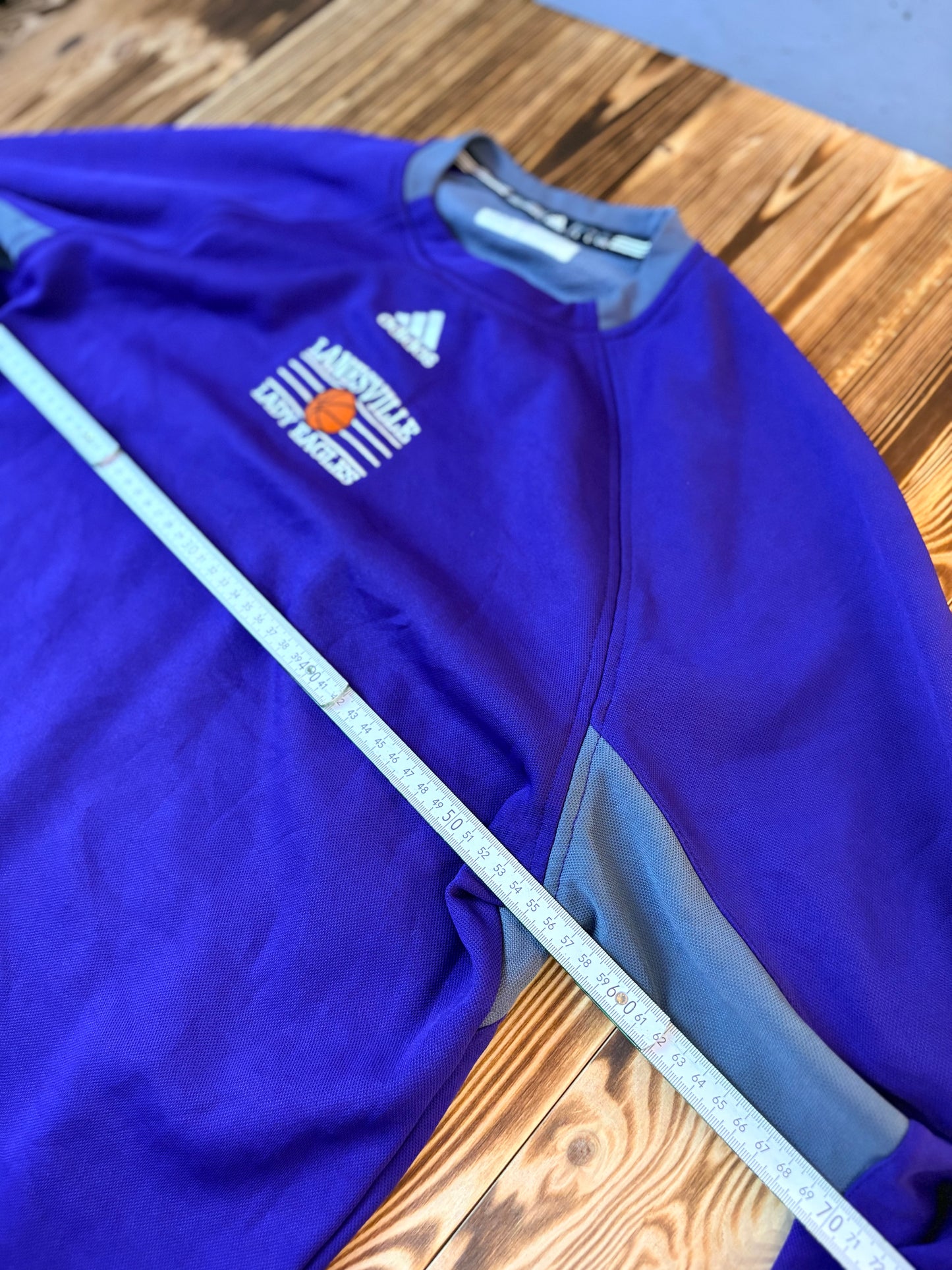 Original adidas Fleece Training Sweatshirt Lila/Grau – Größe L – Basketball
