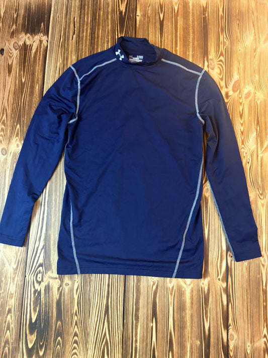 Original Under Armour ColdGear Compression Shirt Navy – XL – Langarm Sportshirt