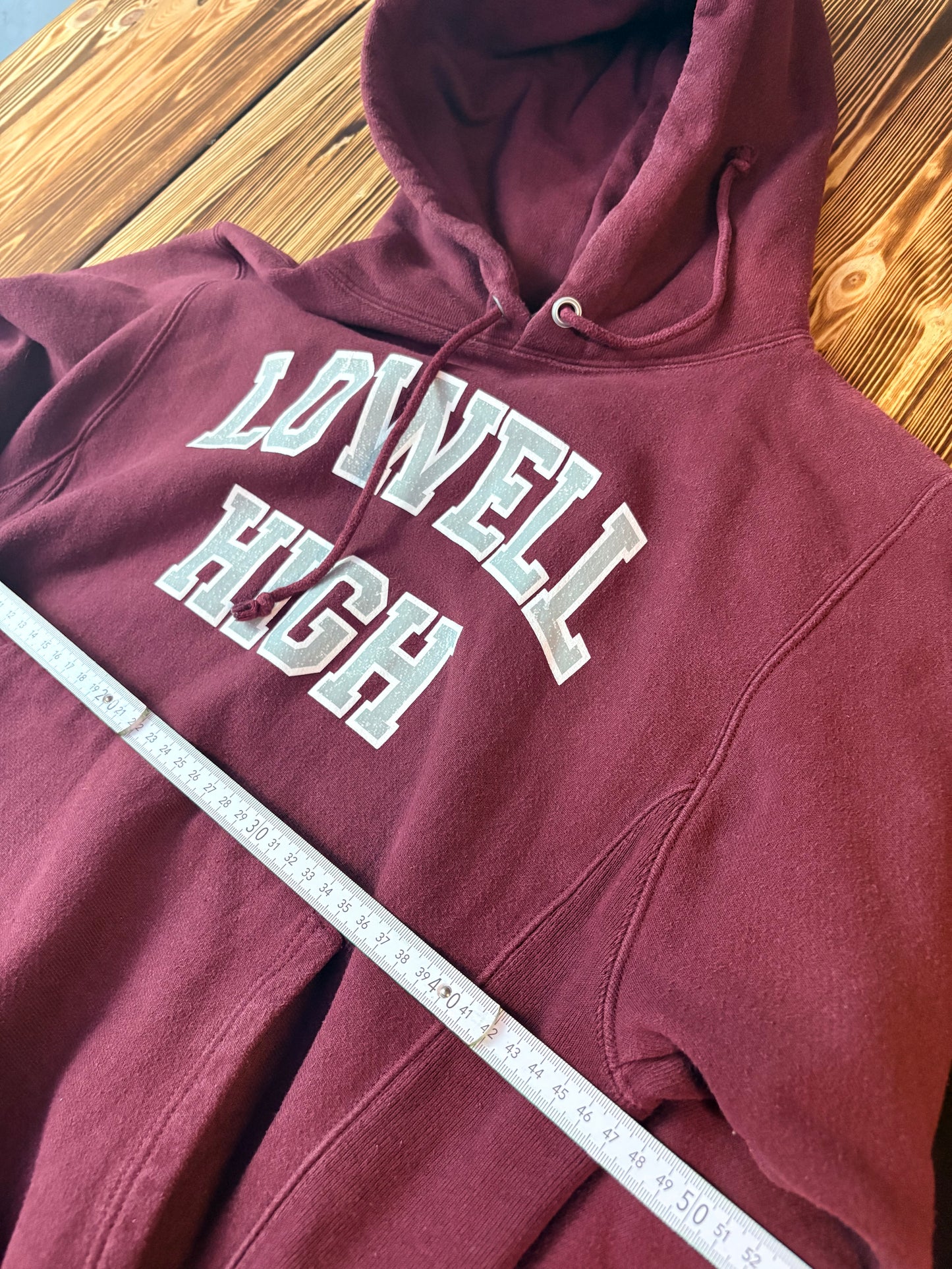 Champion Reverse Weave Hoodie Bordeaux – Größe S (passt auch M) – Premium Heavyweight