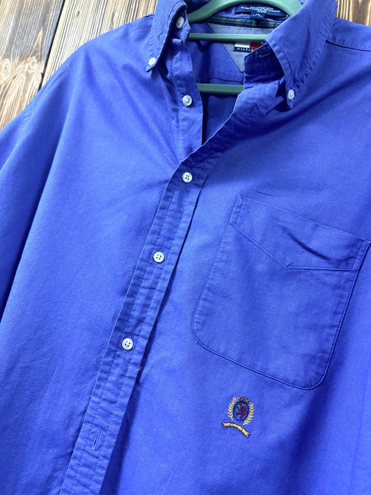 Tommy Hilfiger vintage blue shirt detail