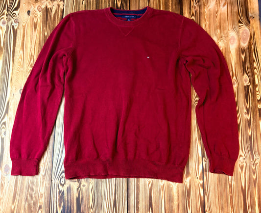 Original Tommy Hilfiger Strickpullover Bordeaux – XL – Classic Premium Knit