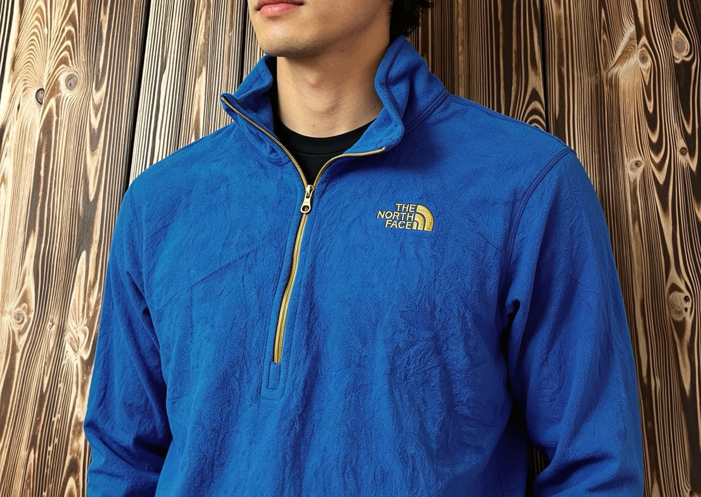 The North Face Fleece Quarter Zip – Größe XL / XG 🔵🟡