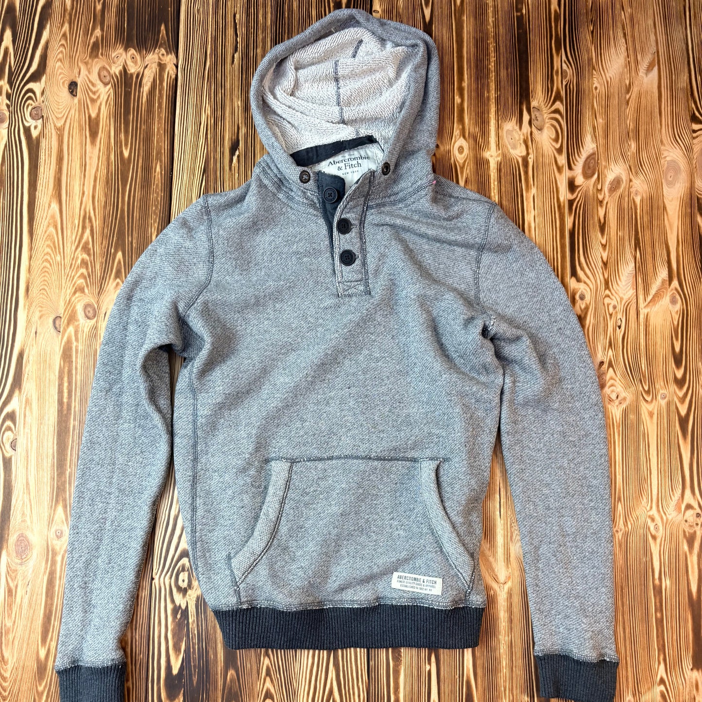 Original Abercrombie & Fitch Hoodie Grau – XL – Premium College Streetwear
