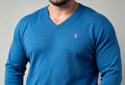 🔵 Polo Ralph Lauren V-Neck Knit Sweater