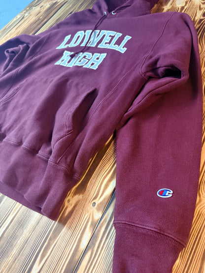 Champion Reverse Weave Hoodie Bordeaux – Größe S (passt auch M) – Premium Heavyweight