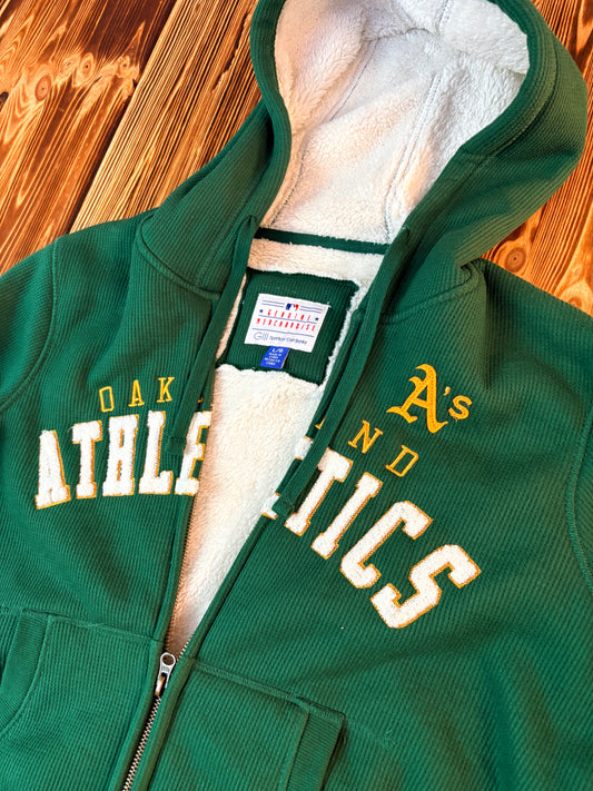 Oakland Athletics MLB Sherpa Hoodie – Gefüttert – Größe L