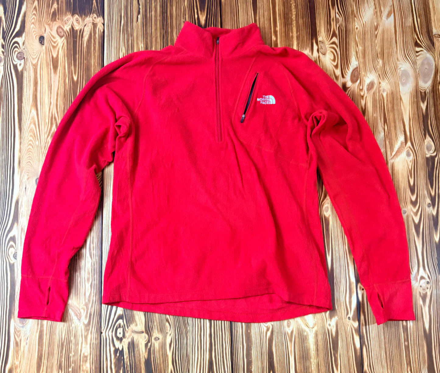 The North Face Fleece Pullover – Rot – Größe L