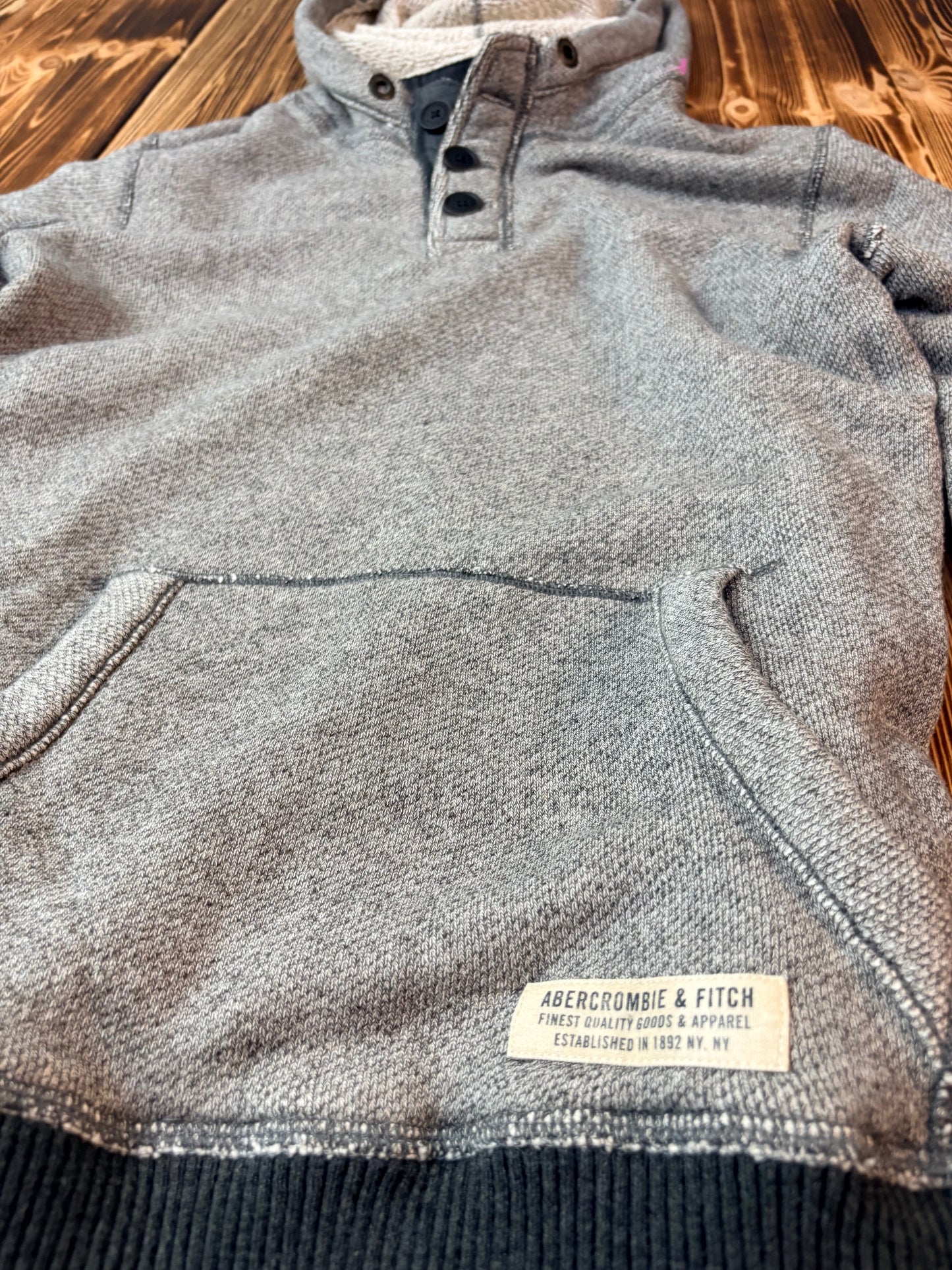 Original Abercrombie & Fitch Hoodie Grau – XL – Premium College Streetwear