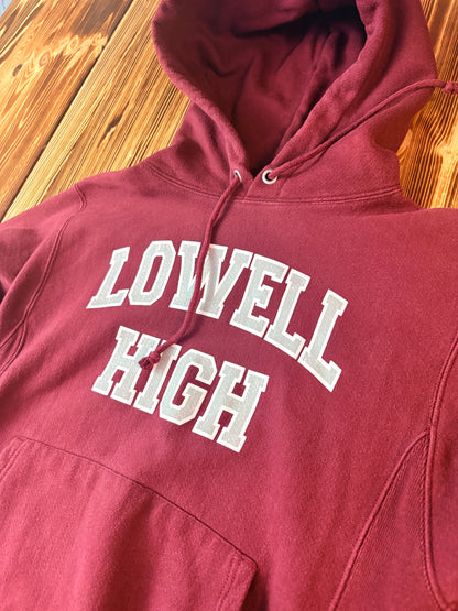 Champion Reverse Weave Hoodie Bordeaux – Größe S (passt auch M) – Premium Heavyweight
