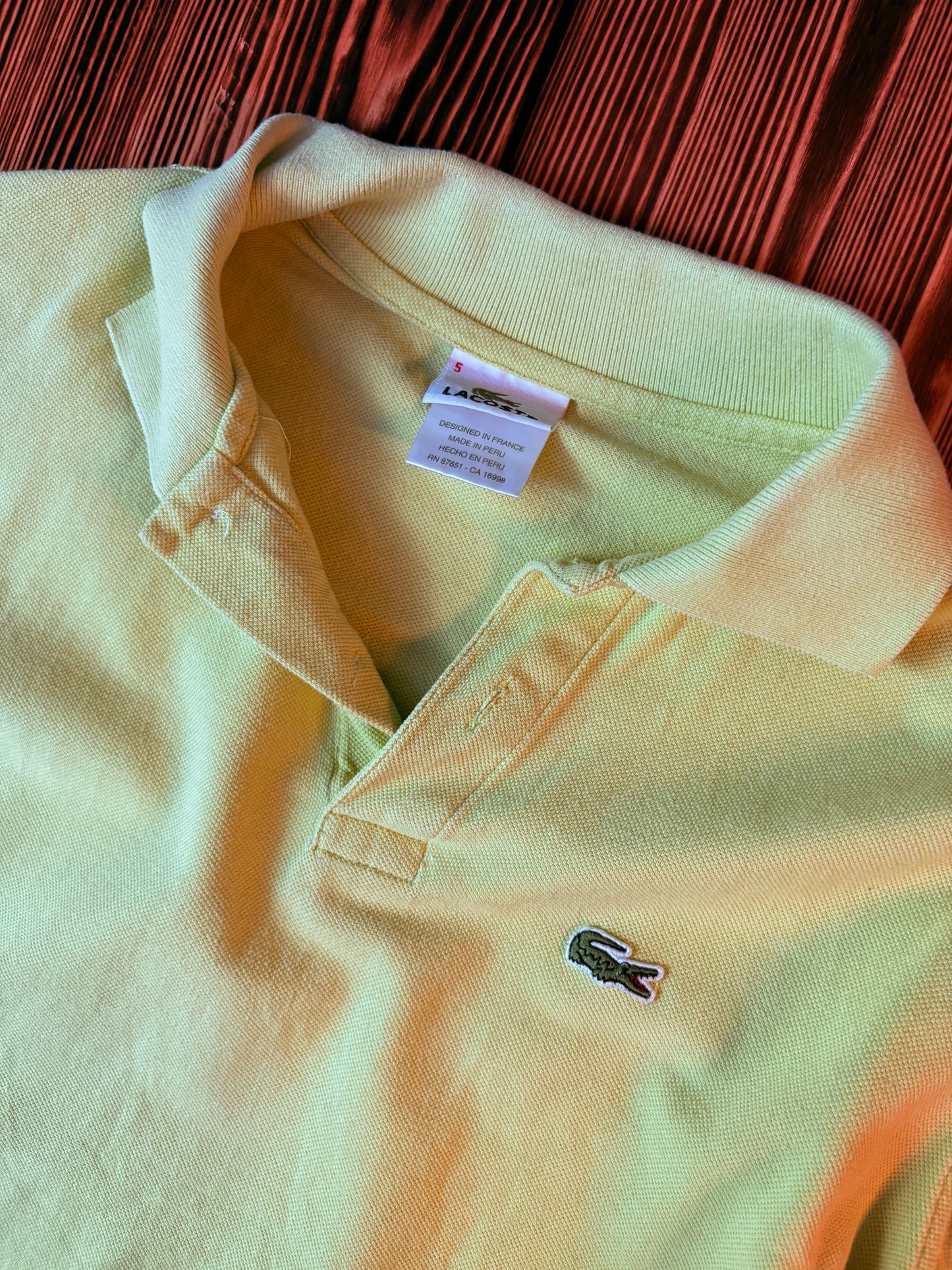 Original Lacoste Polo Shirt – Größe 5 M– Hellgrün
