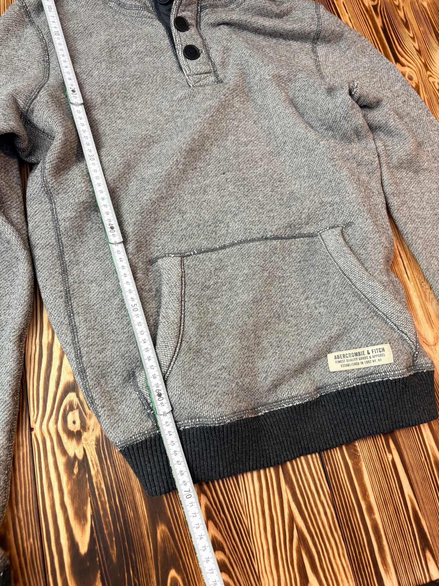 Original Abercrombie & Fitch Hoodie Grau – XL – Premium College Streetwear