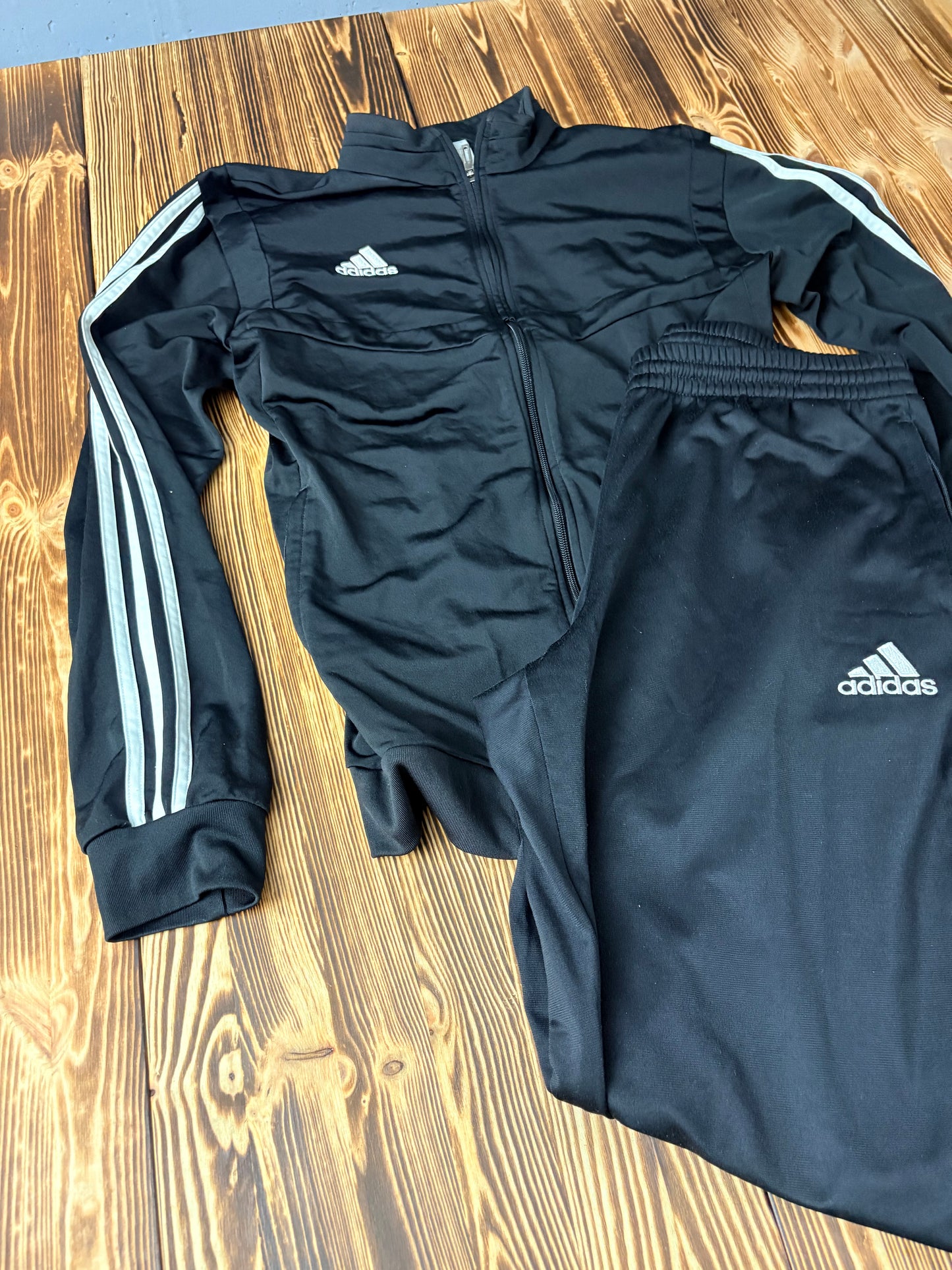 Adidas Originals Oldschool Trainingsanzug Schwarz – Jacke L / Hose M – Vintage