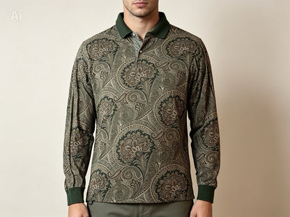 Vintage Tommy Hilfiger Paisley Polo Shirt 