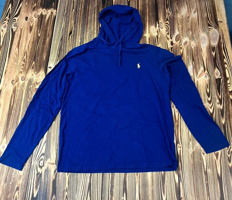 Ralph Lauren Langarm Polo mit Kapuze – Größe M