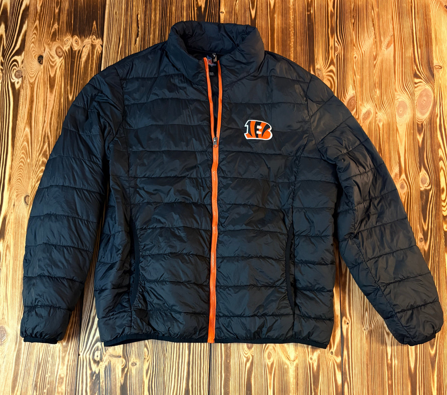 NFL Cincinnati Bengals Steppjacke Schwarz – Größe XL – Original