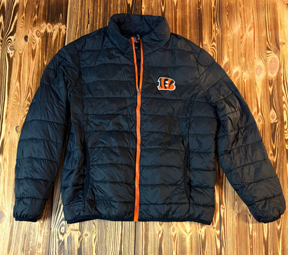 NFL Cincinnati Bengals Steppjacke Schwarz – Größe XL – Original