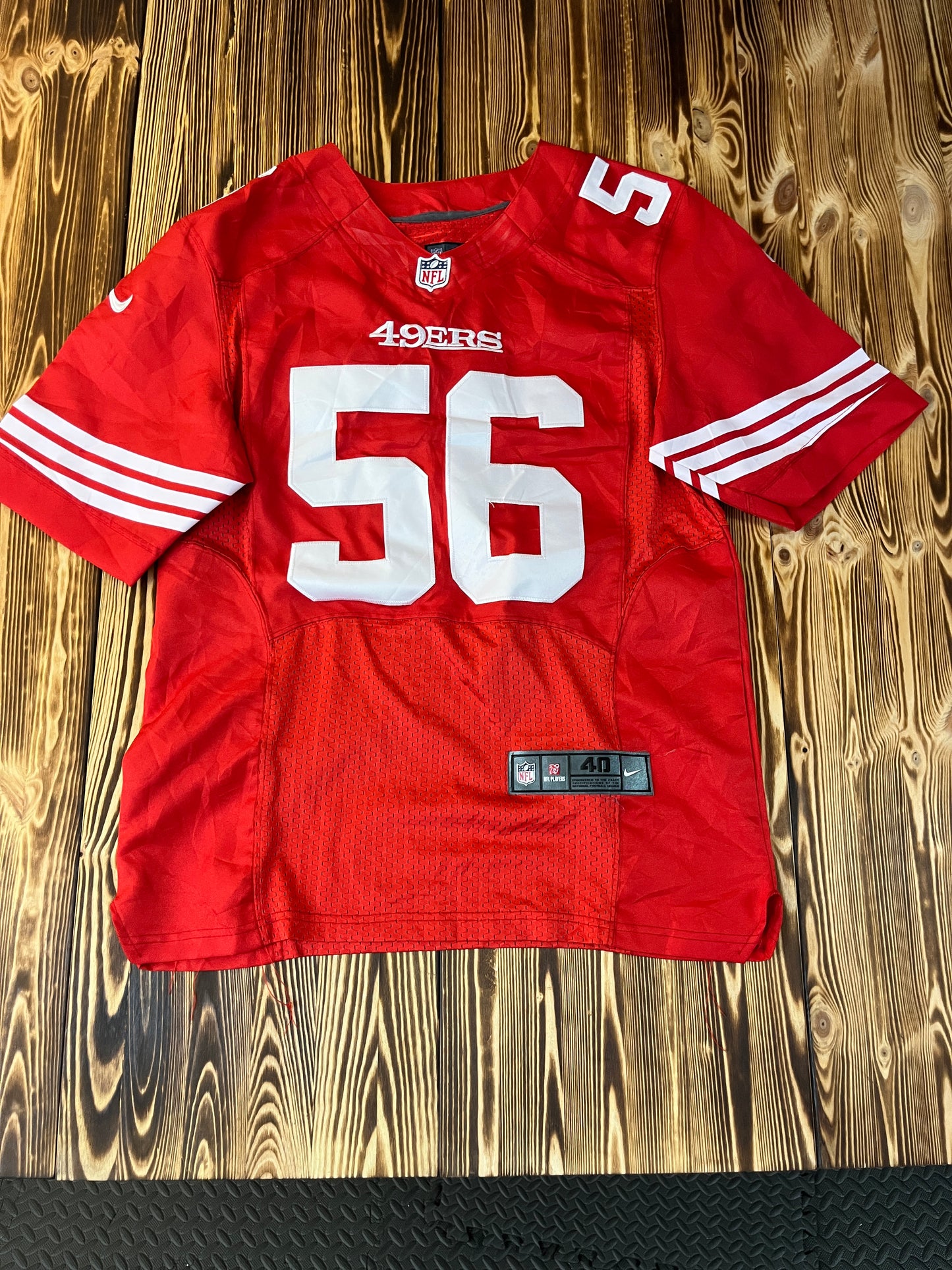 🏈🔥 Original Nike NFL San Francisco 49ers Jersey #56 – Größe 40 (Youth L) 🔥🏈