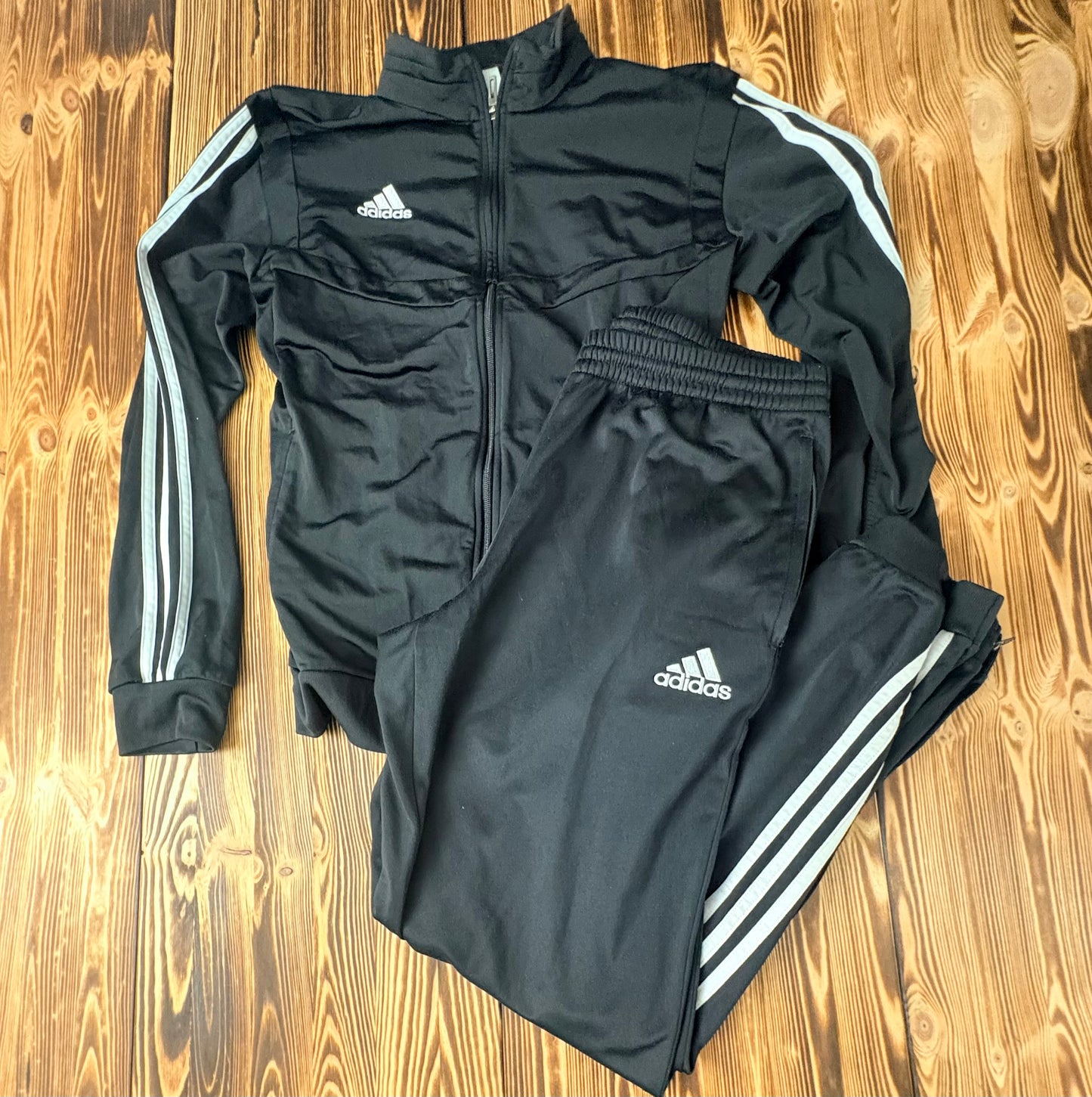 Adidas Originals Oldschool Trainingsanzug Schwarz – Jacke L / Hose M – Vintage