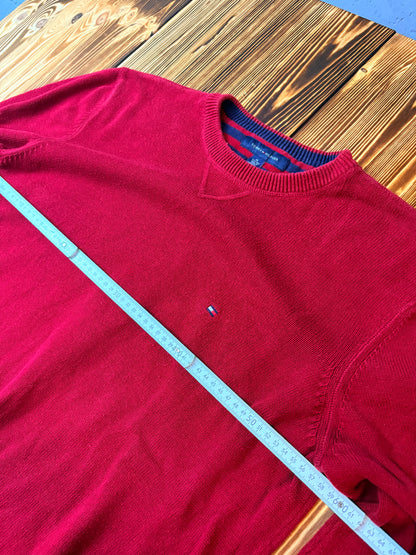 Original Tommy Hilfiger Strickpullover Bordeaux – XL – Classic Premium Knit