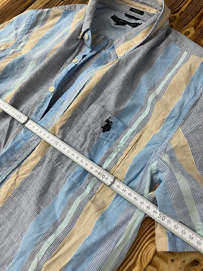 U.S. Polo Assn. Kurzarmhemd – Gestreift – Größe XL