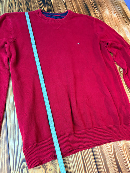 Original Tommy Hilfiger Strickpullover Bordeaux – XL – Classic Premium Knit