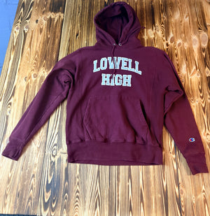 Champion Reverse Weave Hoodie Bordeaux – Größe S (passt auch M) – Premium Heavyweight