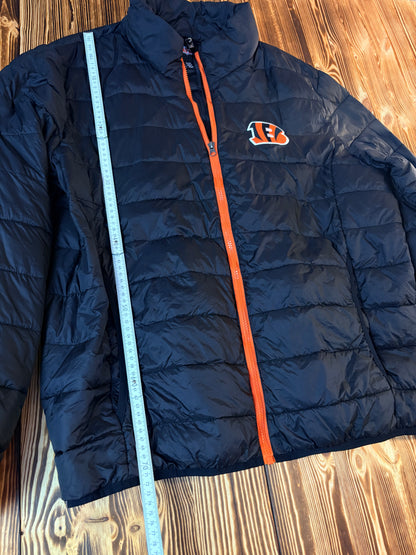 NFL Cincinnati Bengals Steppjacke Schwarz – Größe XL – Original