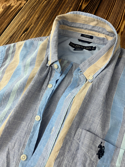 U.S. Polo Assn. Kurzarmhemd – Gestreift – Größe XL