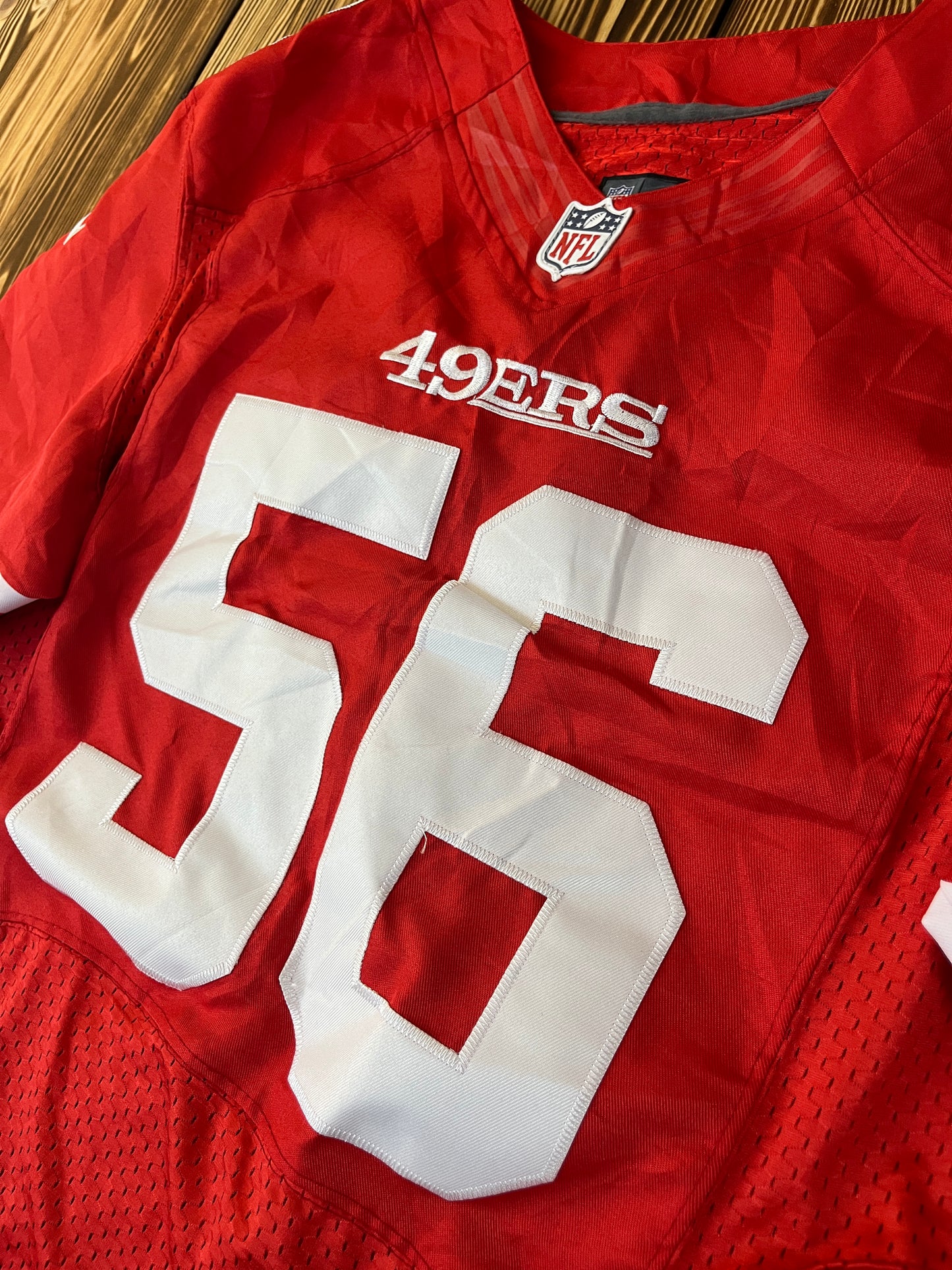 🏈🔥 Original Nike NFL San Francisco 49ers Jersey #56 – Größe 40 (Youth L) 🔥🏈