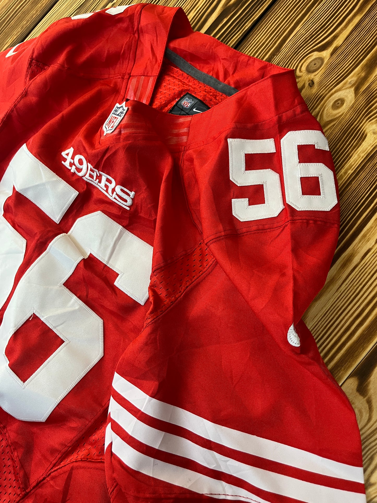 🏈🔥 Original Nike NFL San Francisco 49ers Jersey #56 – Größe 40 (Youth L) 🔥🏈