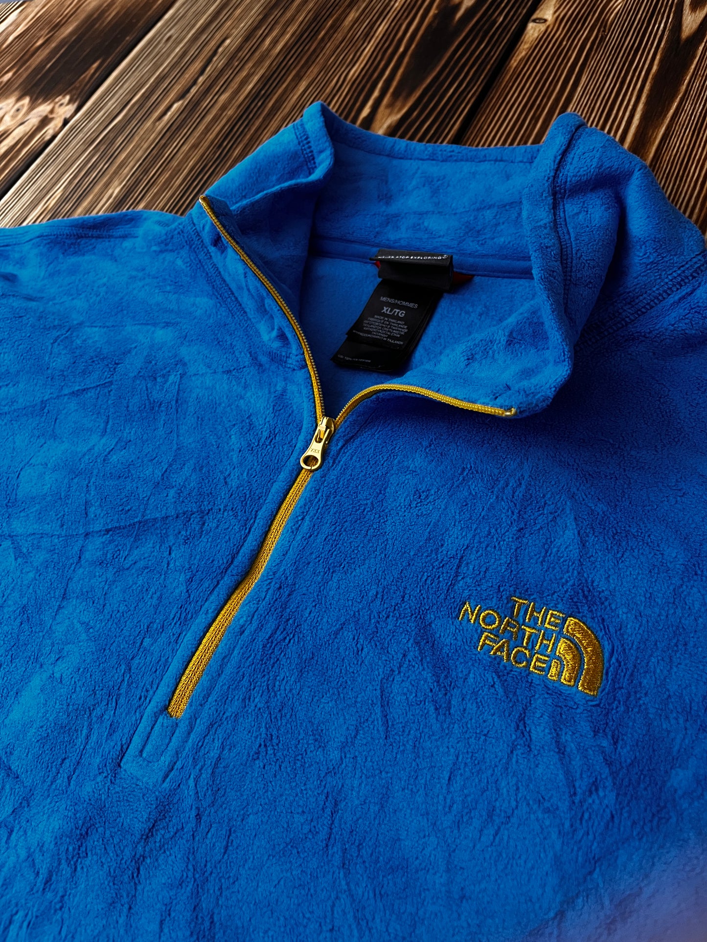 The North Face Fleece Quarter Zip – Größe XL / XG 🔵🟡