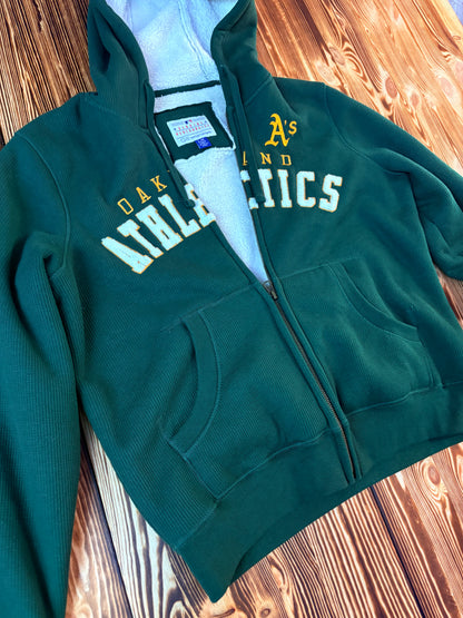 Oakland Athletics MLB Sherpa Hoodie – Gefüttert – Größe L