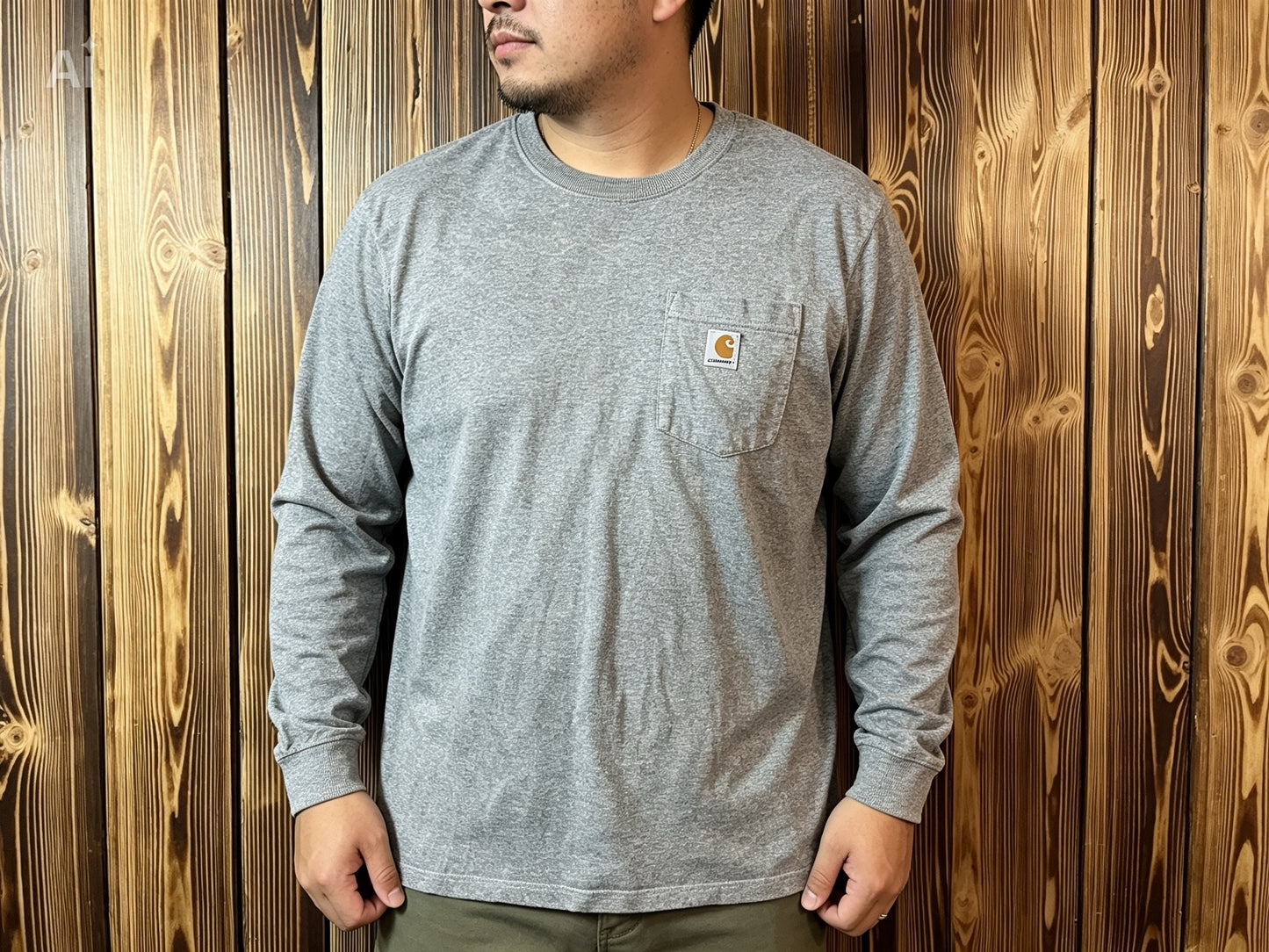 Carhartt Longsleeve Pocket T-Shirt – Grau – Größe XXL