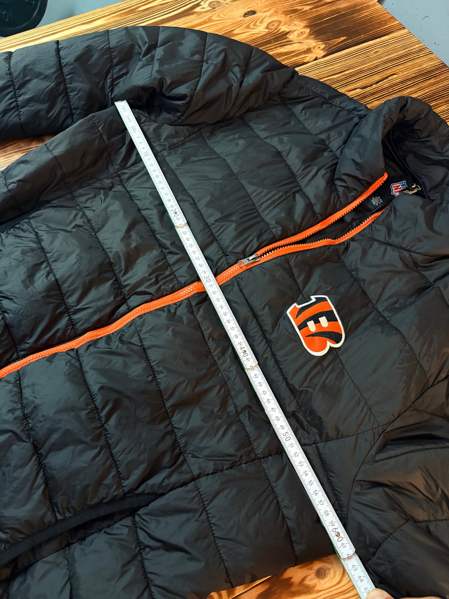 NFL Cincinnati Bengals Steppjacke Schwarz – Größe XL – Original
