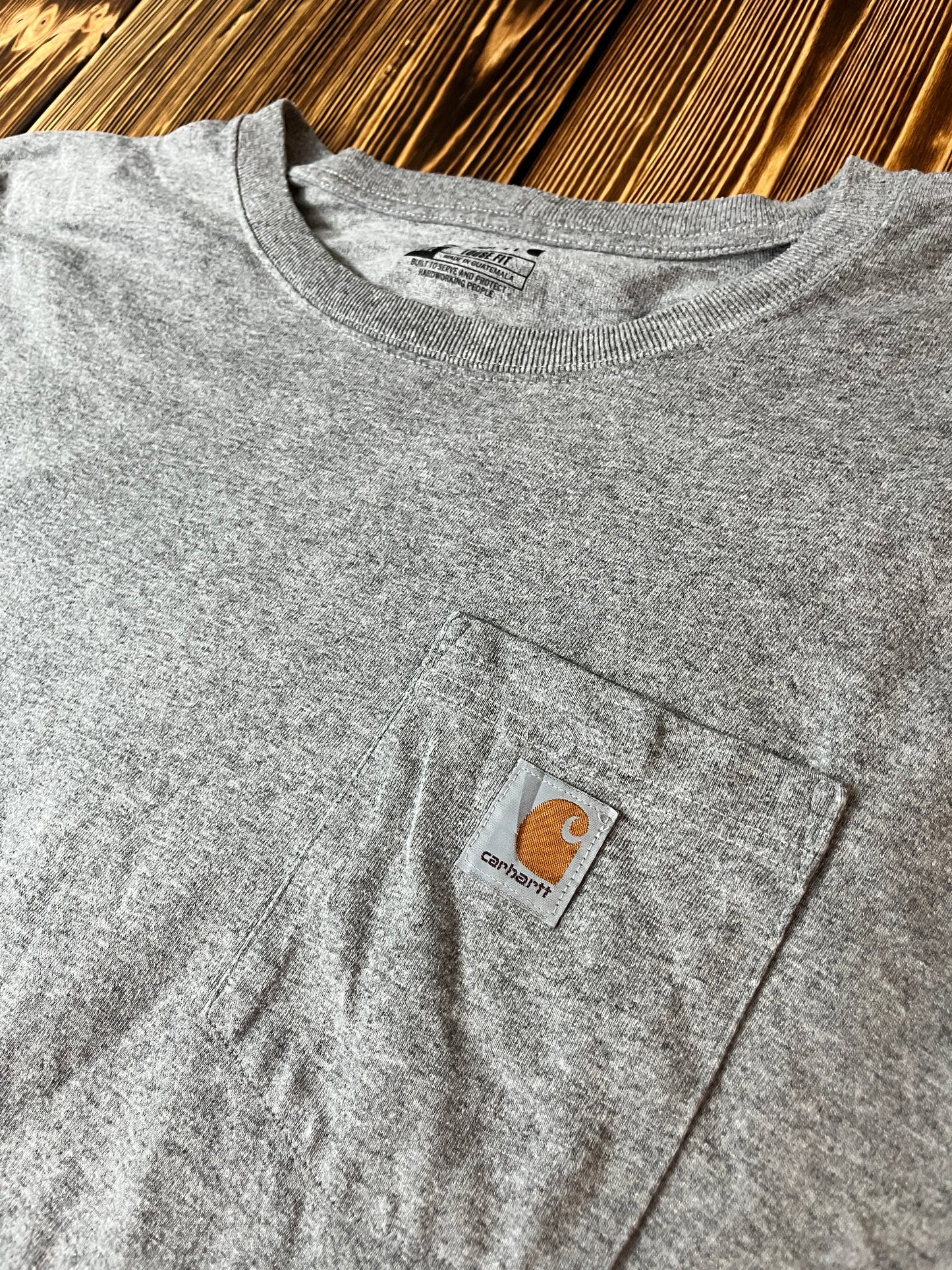 Carhartt Longsleeve Pocket T-Shirt – Grau – Größe XXL