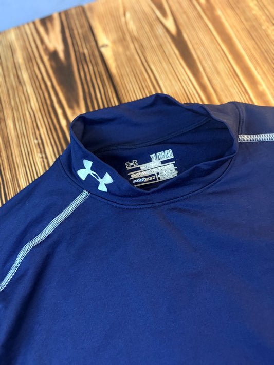 Original Under Armour ColdGear Compression Shirt Navy – XL – Langarm Sportshirt