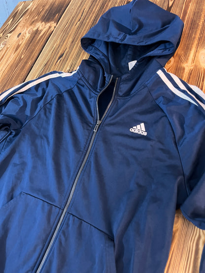 Adidas Trainingsjacke Gr.L mit Kapuze Klassischer 3-Streifen Look 🔥