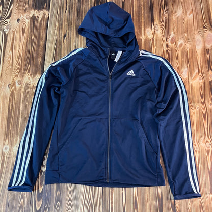 Adidas Trainingsjacke Gr.L mit Kapuze Klassischer 3-Streifen Look 🔥