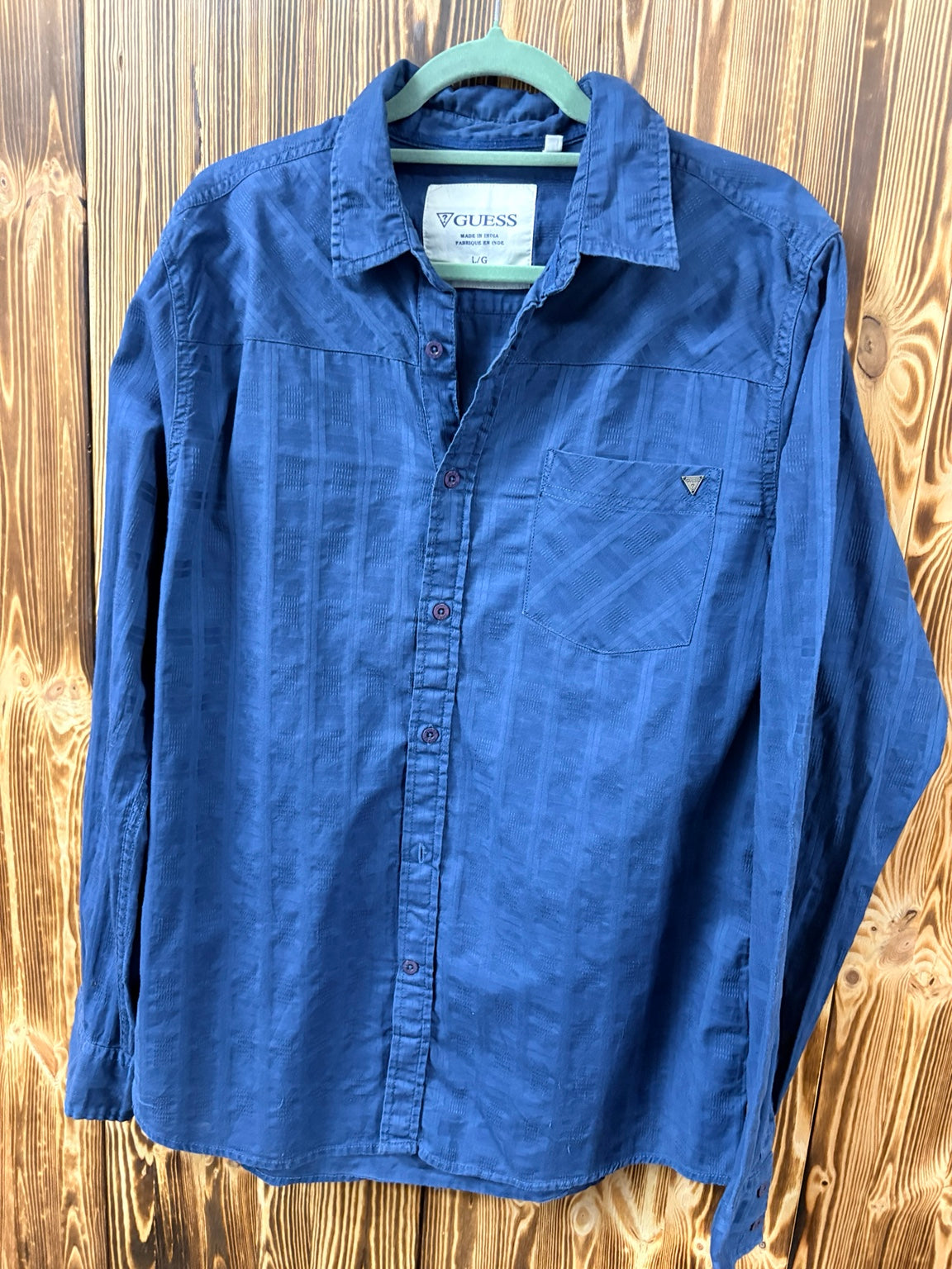 Vintage GUESS Herrenhemd blau