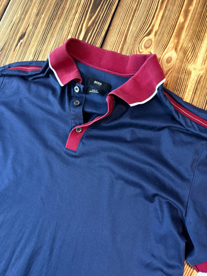 Hugo Boss Regular Fit Polo Navy/Rot