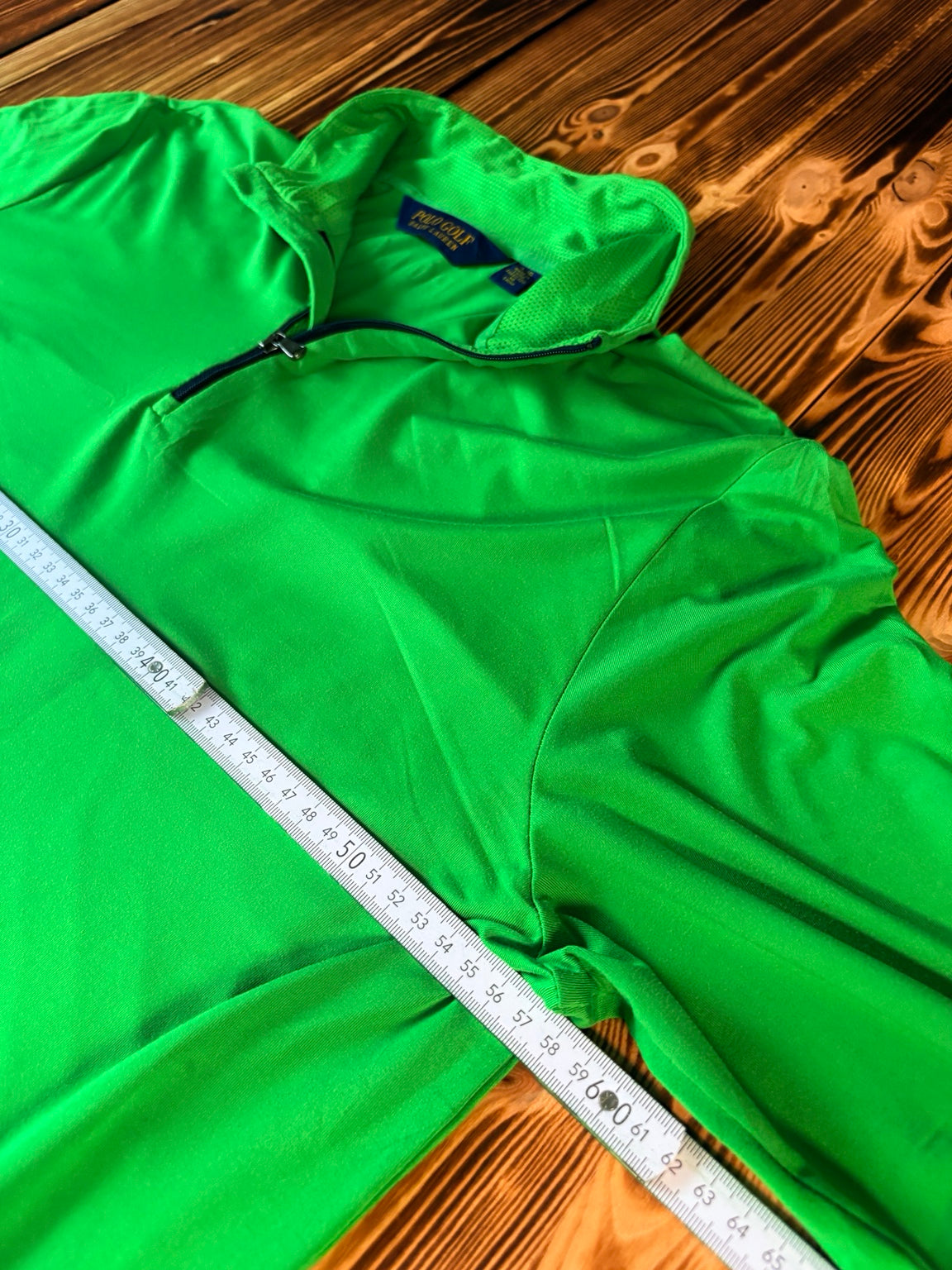Polo Golf Ralph Lauren green half-zip chest measurement