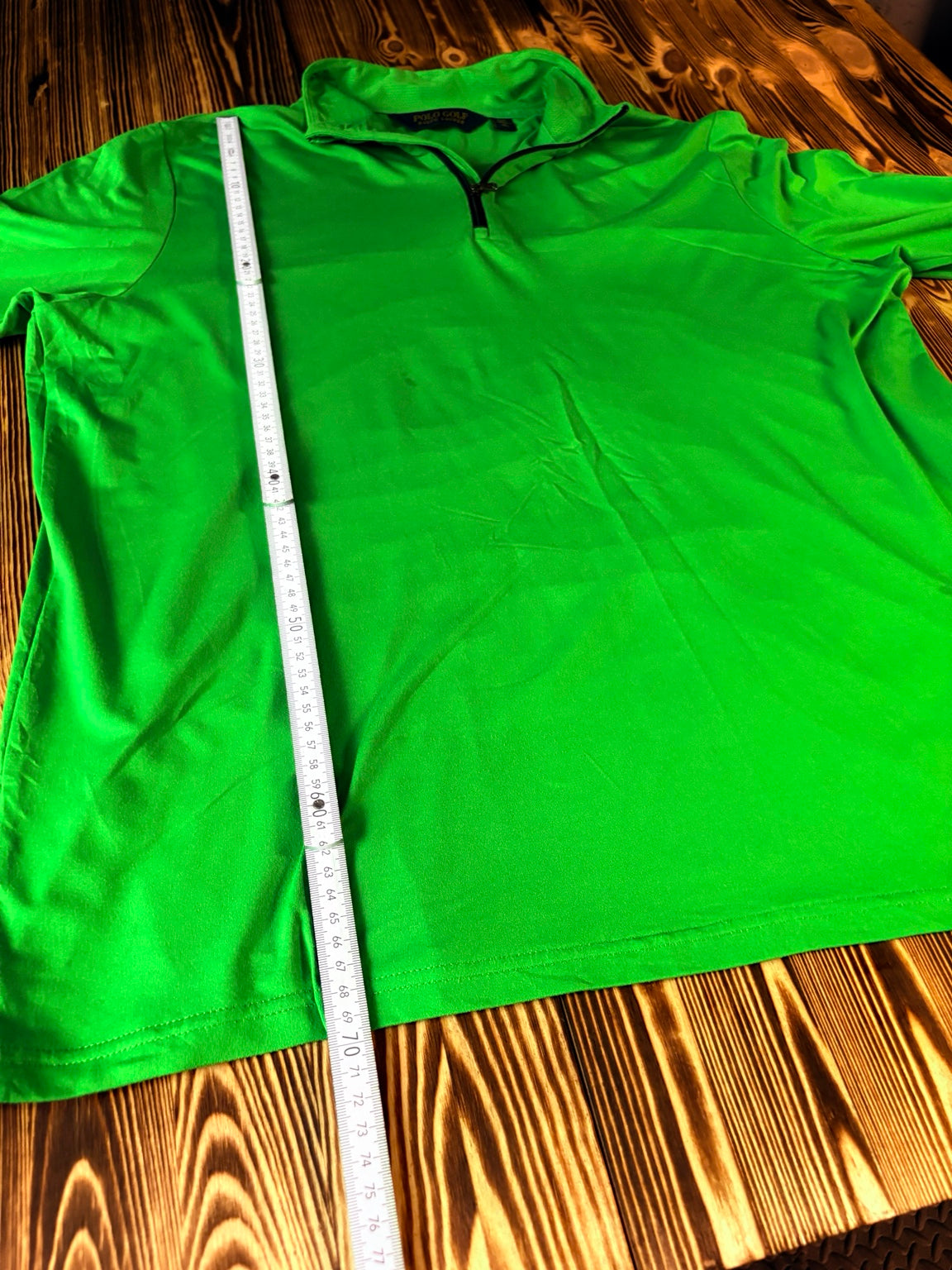 Polo Golf Ralph Lauren green half-zip length measurement