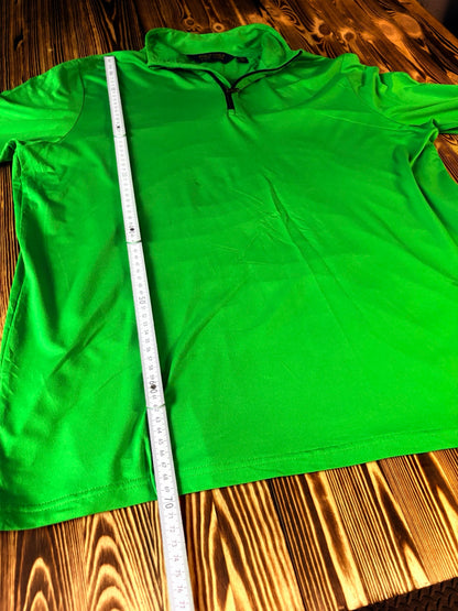 Polo Golf Ralph Lauren green half-zip length measurement