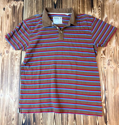 Timberland Vintage Polo Shirt braun gestreift – Vorderseite