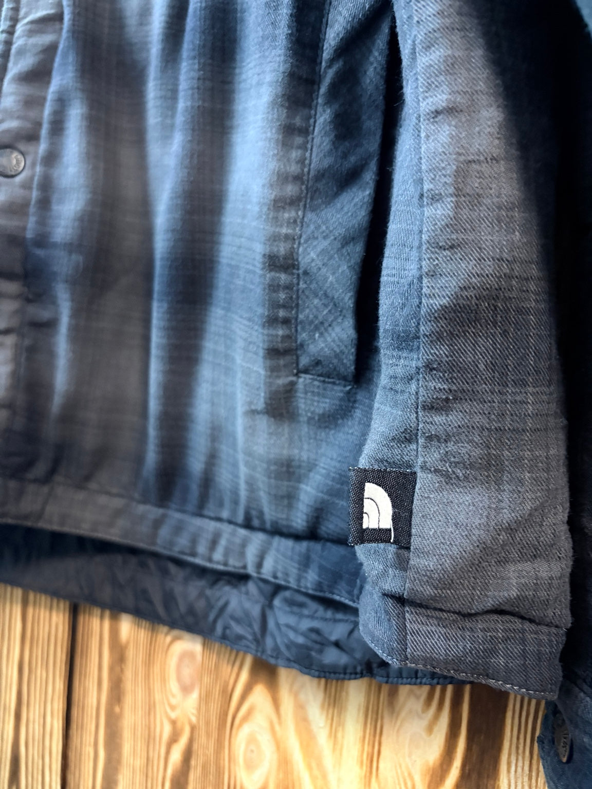 The North Face reversible jacket detail reverse side