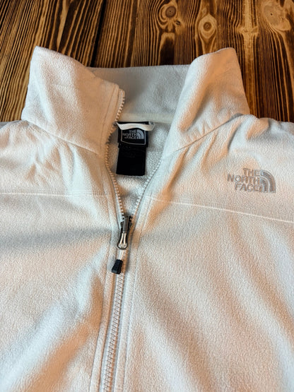 The North Face weiße Fleecejacke Etikett