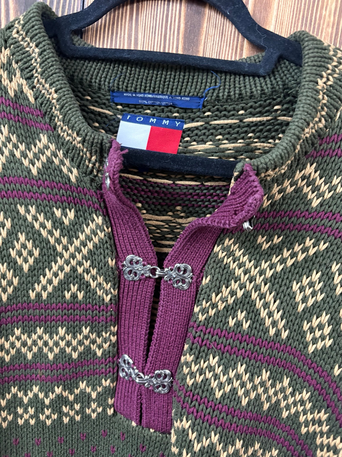 Tommy Hilfiger Vintage Strickpullover Label Größe L/G